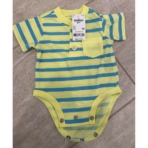 NWT Blueberry Lemonade Oshkosh bodysuit size 3m months Neon Blue And Yellow Baby